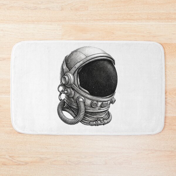 Item preview, Astronaut helmet - Realistic Black and White designed and sold by Minimalisticaly.