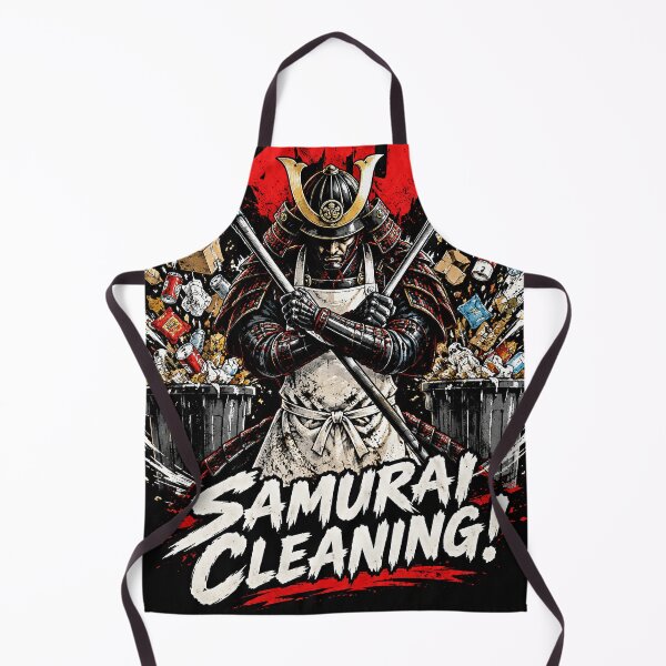 Item preview, SAMURAI CLEANING Warrior of Cleanliness designed and sold by kaipapershop.