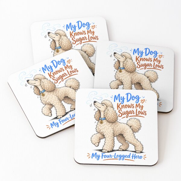 Item preview, My Dog Knows My Sugar Lows – Diabetic Alert Poodle Hero designed and sold by Woof-Worthy-ART.