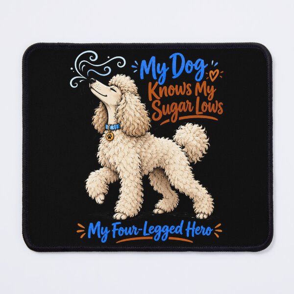 Item preview, My Dog Knows My Sugar Lows – Diabetic Alert Poodle Hero designed and sold by Woof-Worthy-ART.