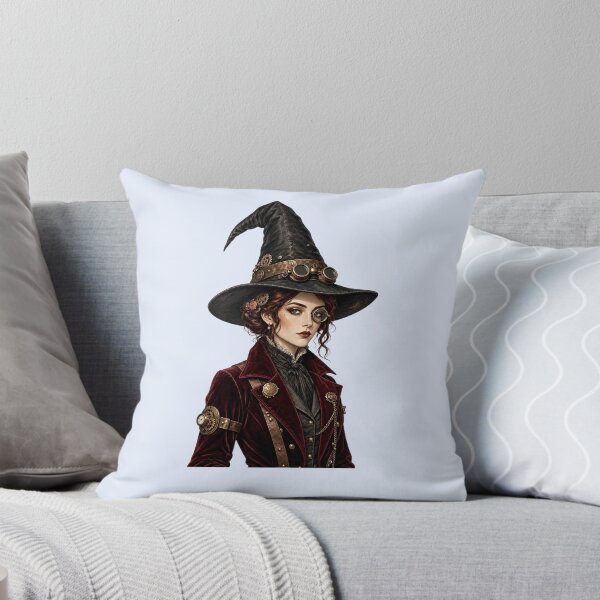 Item preview, Steampunk Witch – Victorian Woman with Goggles and Witch Hat designed and sold by SweetLilith.