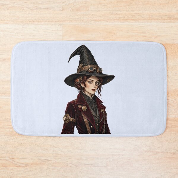 Item preview, Steampunk Witch – Victorian Woman with Goggles and Witch Hat designed and sold by SweetLilith.
