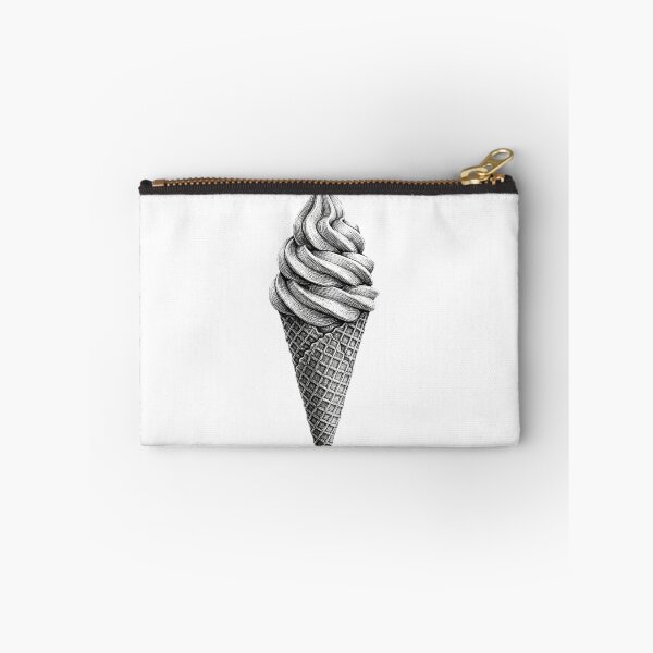 Item preview, Ice Cream Cone - Realistic Black and White designed and sold by Minimalisticaly.