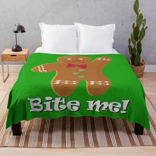 Item preview, Bite Me! Angry Gingerbread Man Funny Holiday Design designed and sold by Deviant Logic Design.