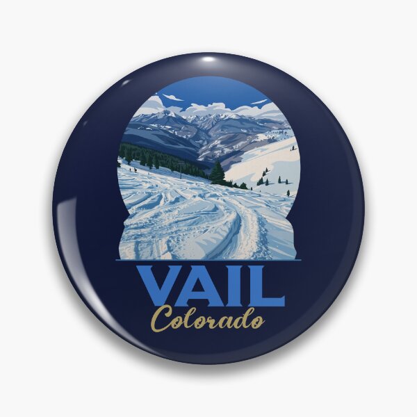 Item preview, Vail Colorado Ski Resort Winter Mountain Vintage Art designed and sold by LinaValearte.