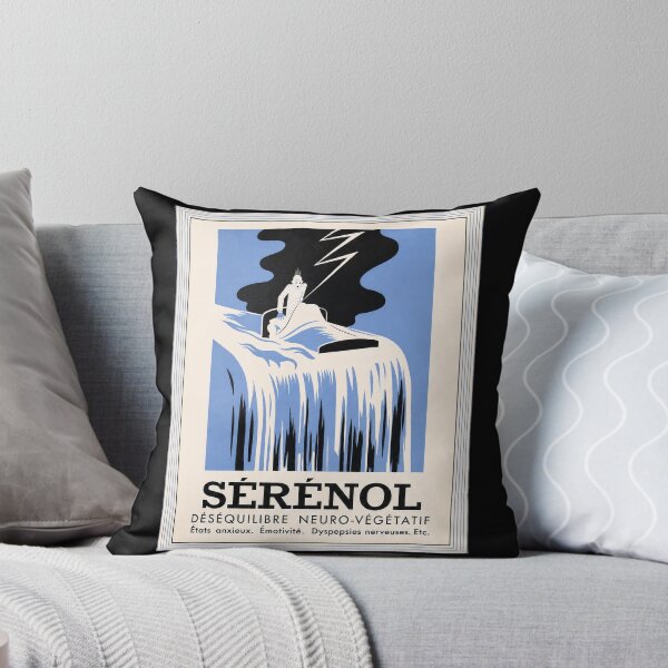 Item preview, Vintage French Sérénol Poster – Retro Anxiety Medicine Dreamscape Advertisement designed and sold by PharmaOriginals.