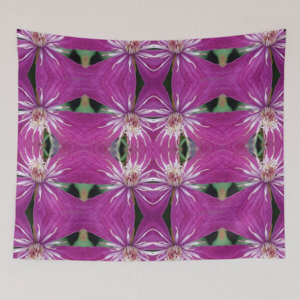 Item preview, Purple clematis, mirror image designed and sold by lyloubeaupere.