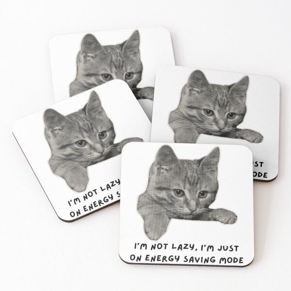Item preview, Energy Saving Mode Funny Lazy Cat Meme designed and sold by Nol1ytv.