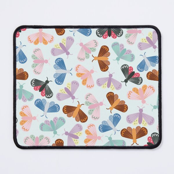 Item preview, Colourful Moths Light Blue Pattern designed and sold by winterpumpkin.