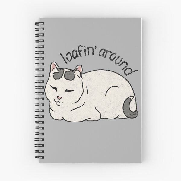 Item preview, Loafin' Cat (white & gray) designed and sold by Whimsy Works Digital Art.