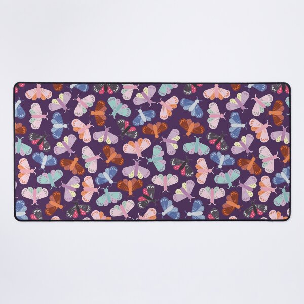 Item preview, Colourful Moths Dark Purple Pattern designed and sold by winterpumpkin.