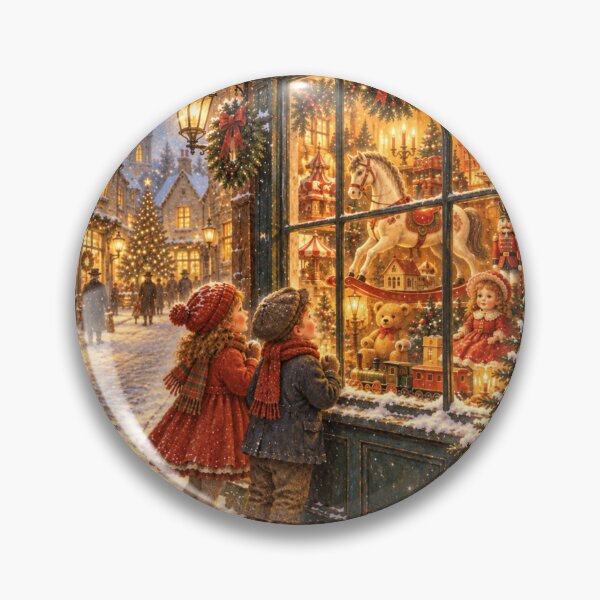 Item preview, Nostalgic Christmas Toy Shop Window Scene designed and sold by Meandmyshop.
