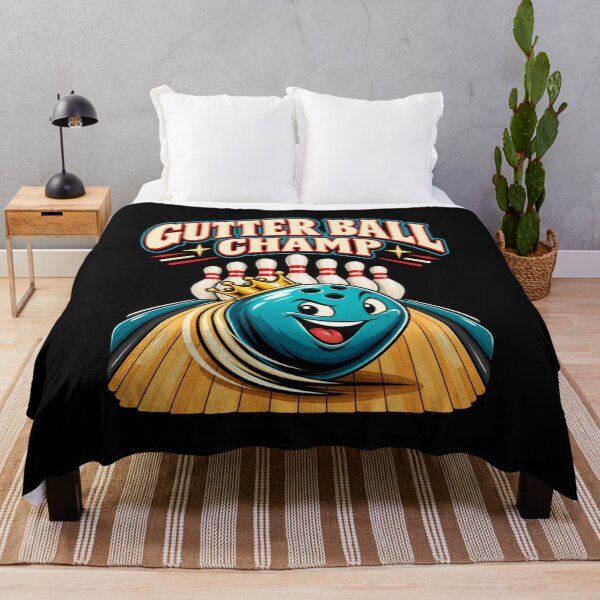 Item preview, Gutter Ball Champ Funny Bowling Retro Cartoon T-Shirt designed and sold by Trendably.