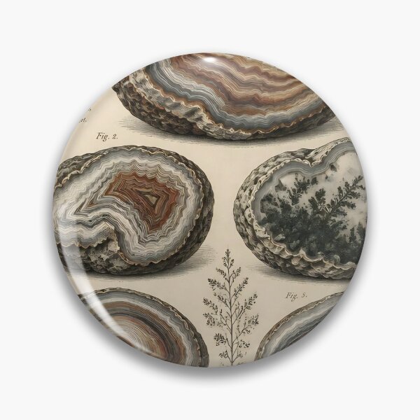 Item preview, Antique Agate Specimens Scientific Illustration designed and sold by JC Art Creations.