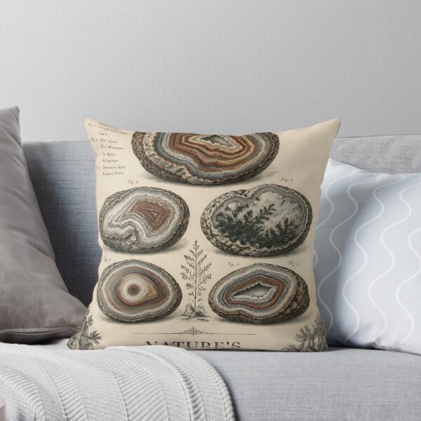 Item preview, Antique Agate Specimens Scientific Illustration designed and sold by JC Art Creations.