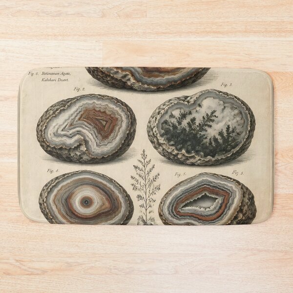 Item preview, Antique Agate Specimens Scientific Illustration designed and sold by JC Art Creations.
