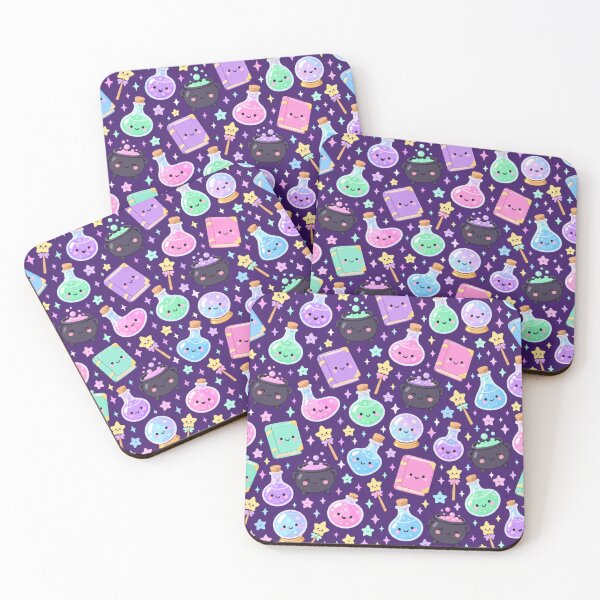 Item preview, Kawaii Magic Potion Lab Cute Seamless Pattern Print designed and sold by Inkworksbyshery.