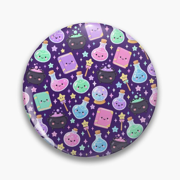 Item preview, Kawaii Magic Potion Lab Cute Seamless Pattern Print designed and sold by Inkworksbyshery.