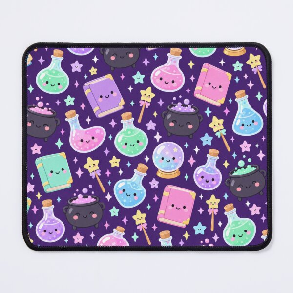 Item preview, Kawaii Magic Potion Lab Cute Seamless Pattern Print designed and sold by Inkworksbyshery.