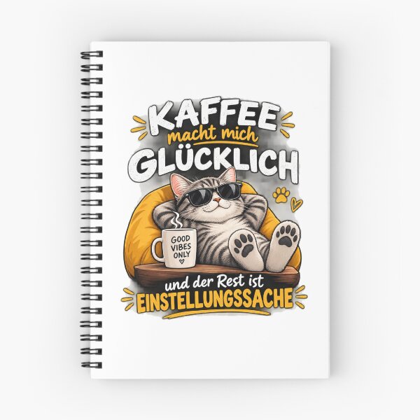Item preview, Coffee makes me happy – Funny cat with coffee designed and sold by dawia.