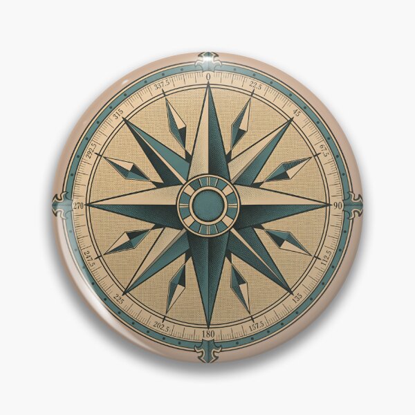 Item preview, Vintage Nautical Compass Rose – Retro Maritime Explorer Design designed and sold by HueHup.