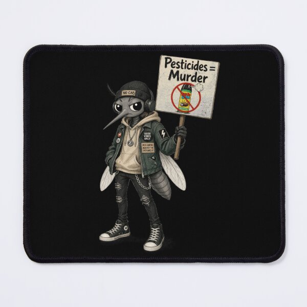 Item preview, Pesticides Are Murder | Funny Mosquito Protest Satire designed and sold by dwinburn.