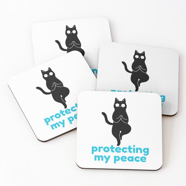 Item preview, Protecting My Peace Yoga Black Cat designed and sold by Fani*.