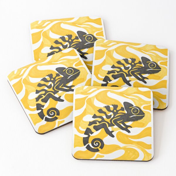 Item preview, Yellow Chameleon & Liquid Waves Camo designed and sold by Dreapsketch.