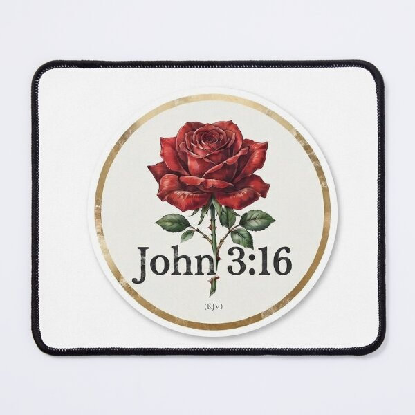 Item preview, Red rose John 3:16 designed and sold by Stevercortinas.