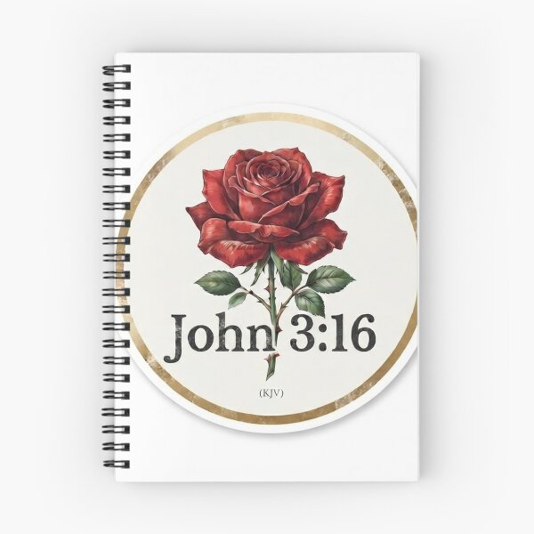 Item preview, Red rose John 3:16 designed and sold by Stevercortinas.