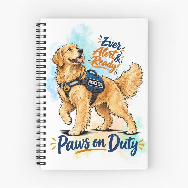 Item preview, Paws on Duty – Golden Retriever Service Dog Handler designed and sold by Woof-Worthy-ART.