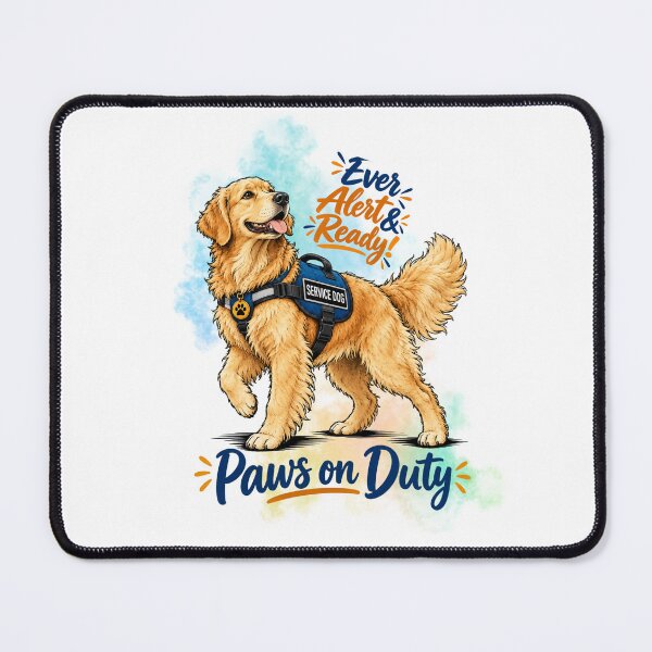 Item preview, Paws on Duty – Golden Retriever Service Dog Handler designed and sold by Woof-Worthy-ART.