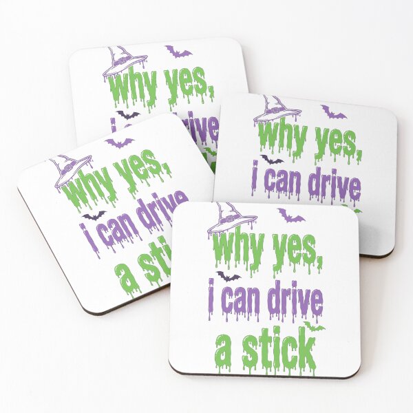 Item preview, Why Yes I Can Drive A Stick Spooky Witchy Tee designed and sold by Hernouf Smail.