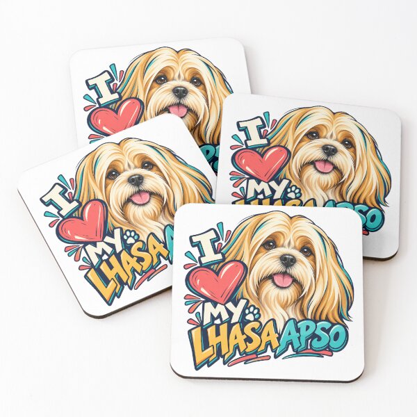 Item preview, I Love My Lhasa Apso - Bold Pop Art designed and sold by Mystik-Media.