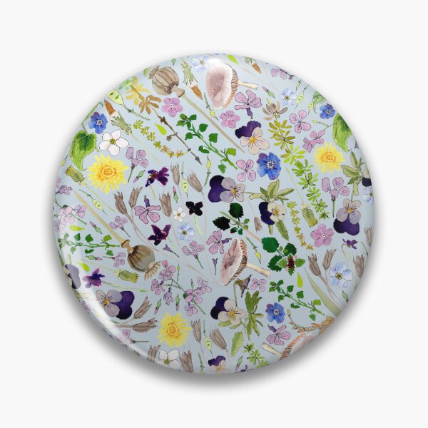 Item preview, Garden Wildflowers on Pale Blue designed and sold by DogwoodDesign.