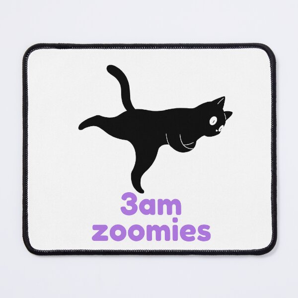 Item preview, 3am Zoomies Leaping Black Cat designed and sold by Fani*.