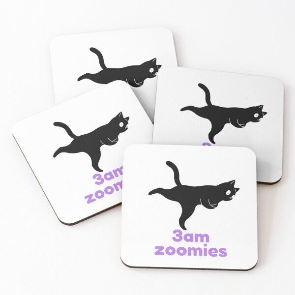 Item preview, 3am Zoomies Leaping Black Cat designed and sold by Fani*.