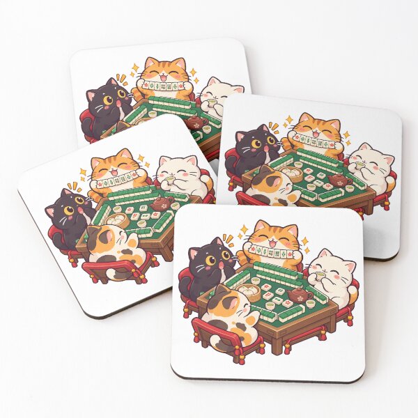 Item preview, Mahjong Cat Club – Cute Cats Game Night designed and sold by suechtmpoa.