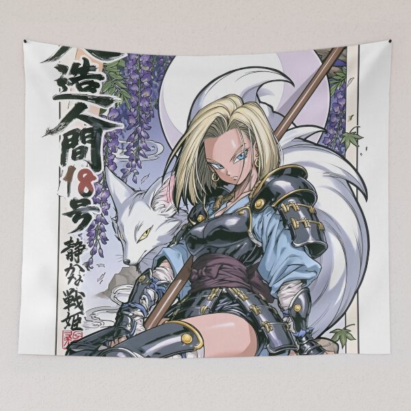 Item preview, Elegant Blonde Fantasy Warrior – Japanese Wisteria and White Fox Aesthetic designed and sold by Dyan4.