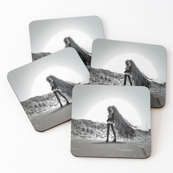 Item preview, Monochrome Anime Girl Long Hair Wasteland Art designed and sold by Lunat1kk.