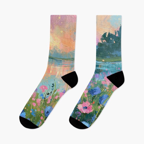 Item preview, Wildflowers at Lake Sunset designed and sold by Neo-Chrio.