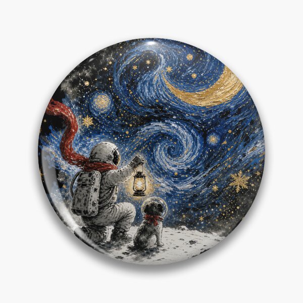 Item preview, Moon Cabin Starry Night Crescent Moon Winter Art designed and sold by JessArty.