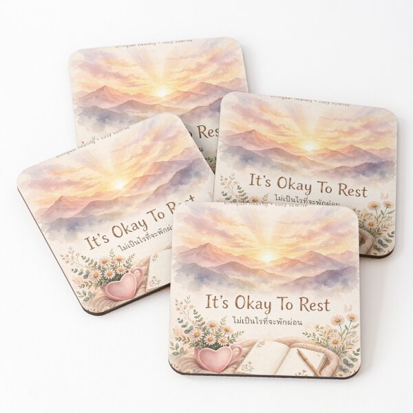Item preview, Its Okay To Rest Thai English Bilingual Healing Poster - JitMelody designed and sold by JitMelody .