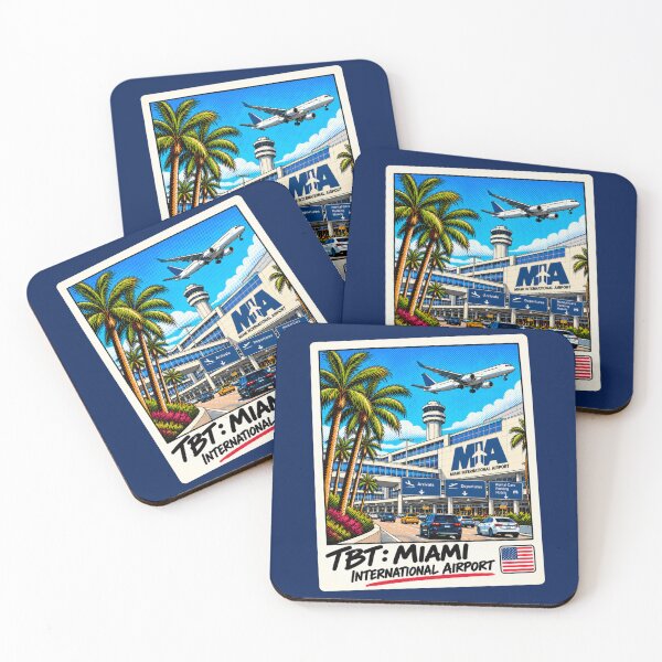 Item preview, Miami International Airport - Vintage Travel Poster - Miami Florida Airport Souvenir designed and sold by ByJeffro.