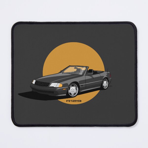 Item preview, MB SL500 R129 black Gold Sun 3/4 side illustration designed and sold by blackdogshop.