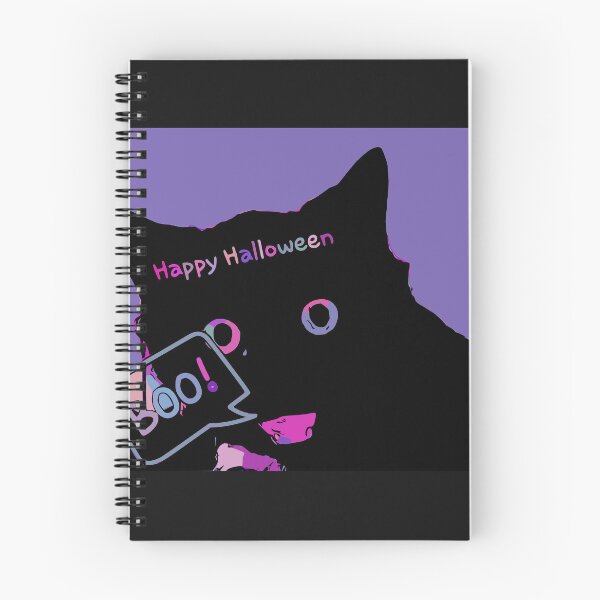 Item preview, Black cat with Spooky Holloween message designed and sold by NC NatureVisions.