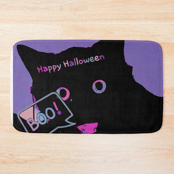 Item preview, Black cat with Spooky Holloween message designed and sold by NC NatureVisions.