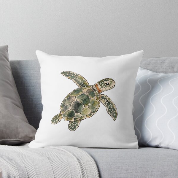Item preview, Watercolor Green Sea Turtle Swimming in Ocean designed and sold by Jessie's Palette.