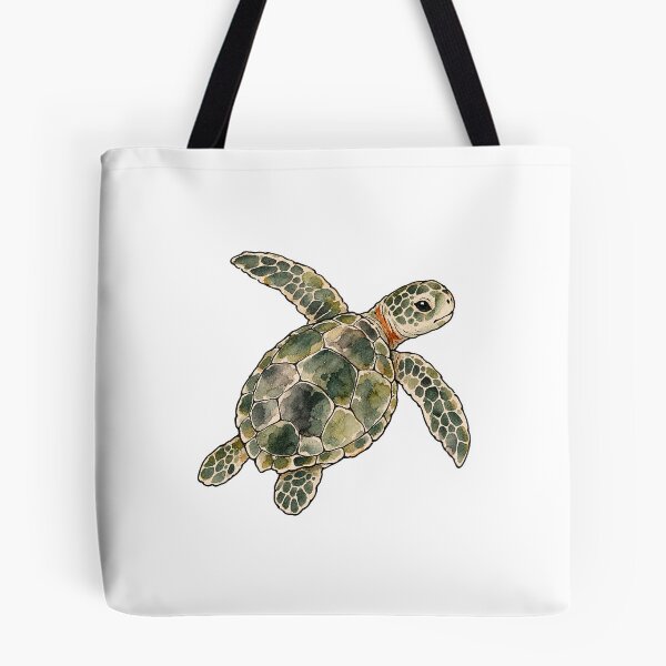 Item preview, Watercolor Green Sea Turtle Swimming in Ocean designed and sold by Jessie's Palette.