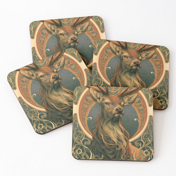 Item preview, Art nouveau deer designed and sold by MendaciousMina.